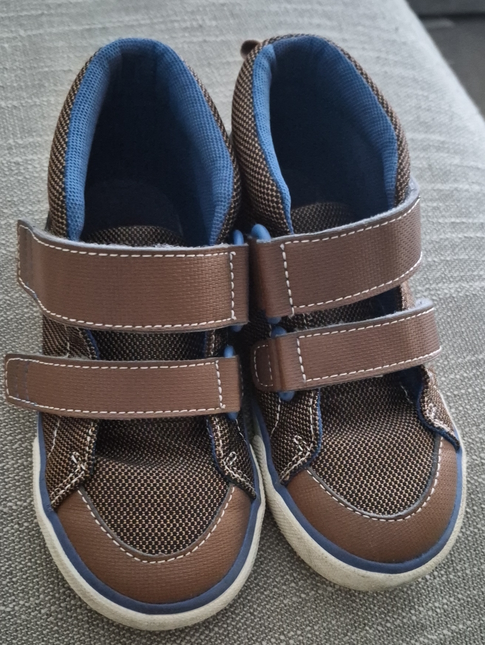 See Kai Run Brown/Blue Velcro Sneaker/Boots